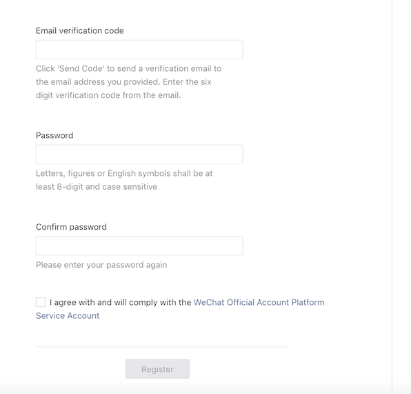 register wechat step